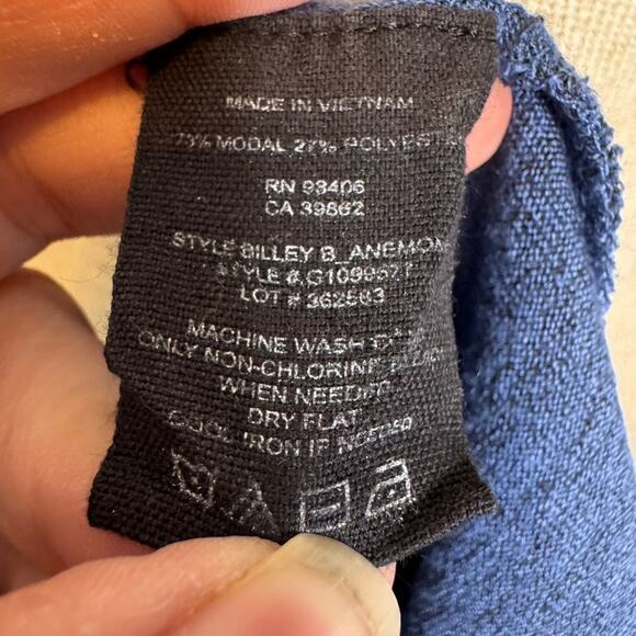 Theory Men’s Blue Black Lightweight Crewneck Sweater Modal Blend Size Large - Picture 6 of 7